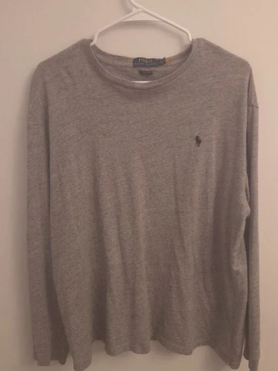 Men’s Polo Ralph Lauren Grey Crewneck Sweater – Modern Fit - Picture 3 of 6